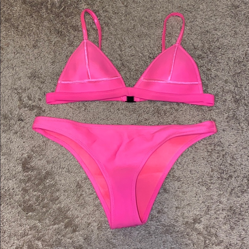 Triangl Hot Pink Bikini. Size M